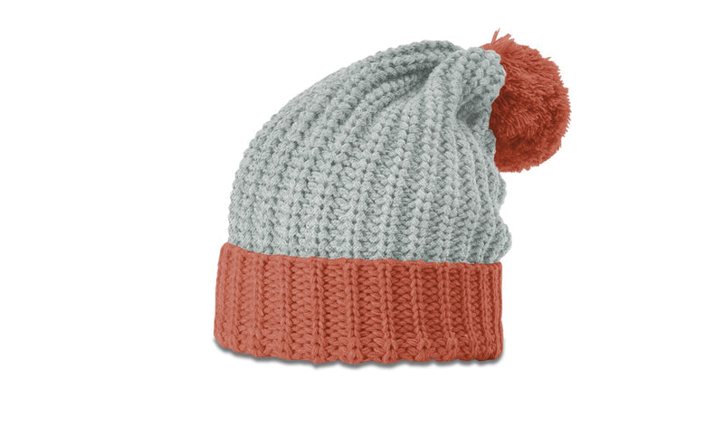 Richardson 143 Chunk Cable Beanie w/Cuff & Pom | Cozy Cable Knit Beanie - Min. 12 Beanies Per Order, Mix & Match