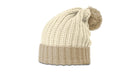 Richardson 143 Chunk Cable Beanie w/Cuff & Pom | Cozy Cable Knit Beanie