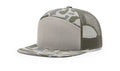 Richardson 168P Camo 7-Panel Snapback Trucker Hat - Seven-Panel Trucker Cap with Flat Bill