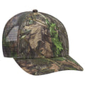 OTTO CAP® 171-1292  -  Mossy Oak Camouflage Superior Polyester Twill 6 Panel Low Profile Mesh Back Trucker Hat