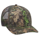 OTTO CAP® 171-1292  -  Mossy Oak Camouflage Superior Polyester Twill 6 Panel Low Profile Mesh Back Trucker Hat