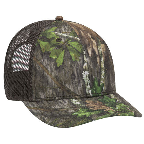 OTTO CAP® 171-1293  - Mossy Oak Camouflage 6 Panel Low Profile Mesh Back Trucker Hat