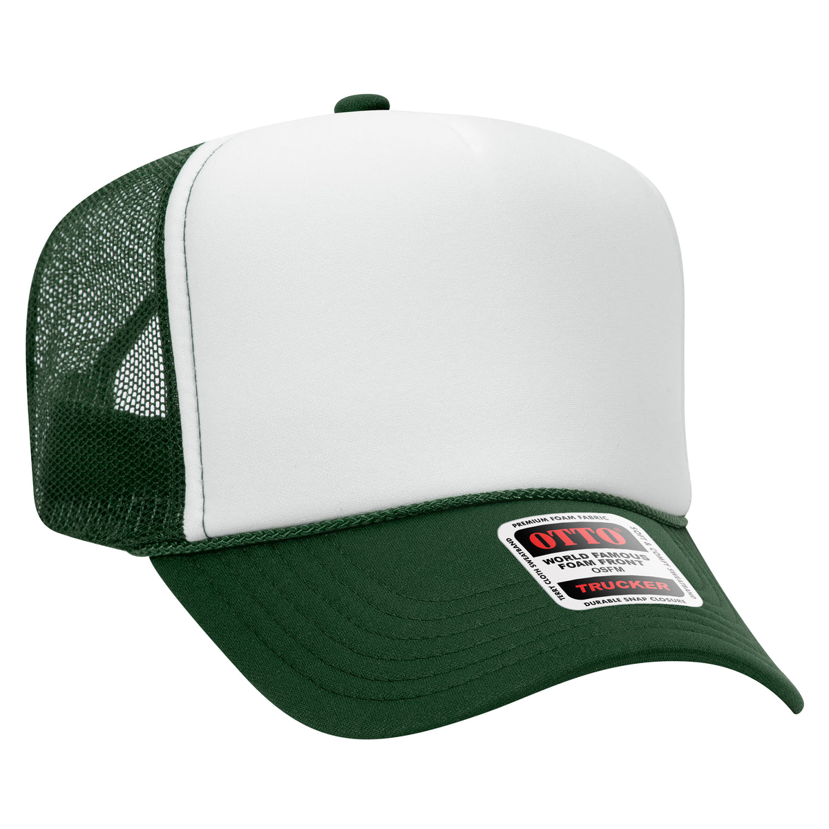 OTTO CAP 39-165 Foam Trucker Hat 5 Panel High Crown Trucker Cap - OSFM - OTTO 39