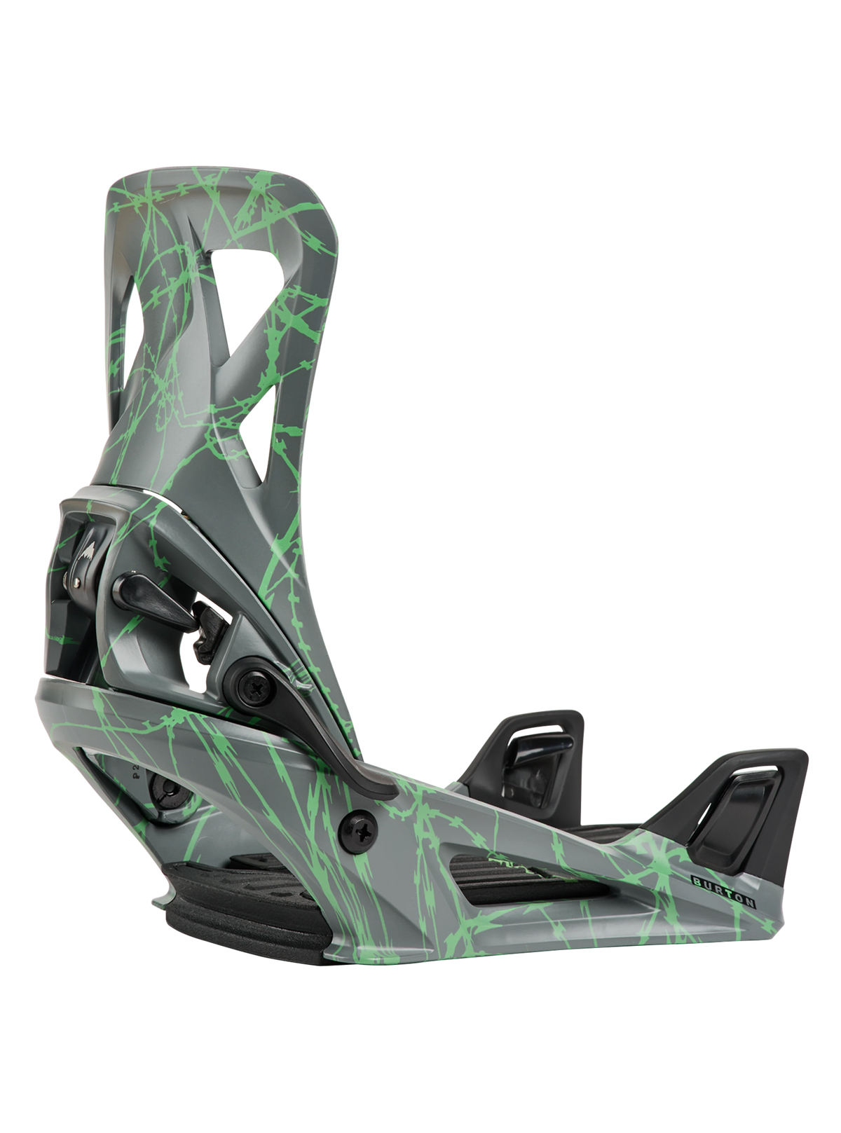 Burton Step On Re:Flex Snowboard Bindings Men's - Gray/Green Voltage