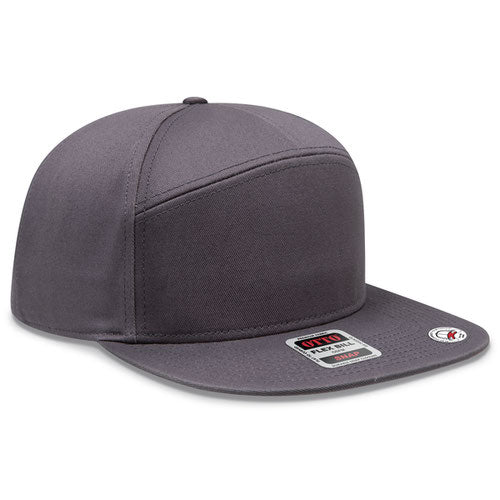 OTTO 177-1331 7 Panel Pro Style Snapback Hat – Charcoal Gray