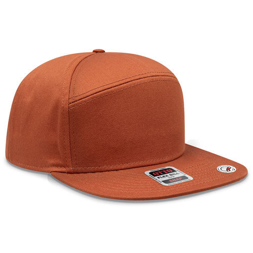 OTTO 177-1331 7 Panel Pro Style Snapback Hat – Texas Orange