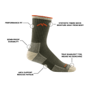 Darn Tough 1931 Hiker CoolMax Micro Crew Midweight Socks - Men's - Moisture-Wicking, Quick-Dry, Seamless Comfort for Summer Hiking