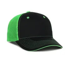 Outdoor Cap GWT‑101M – Mid‑to‑Low Crown Structured Garment‑Washed Mesh‑Back Cap