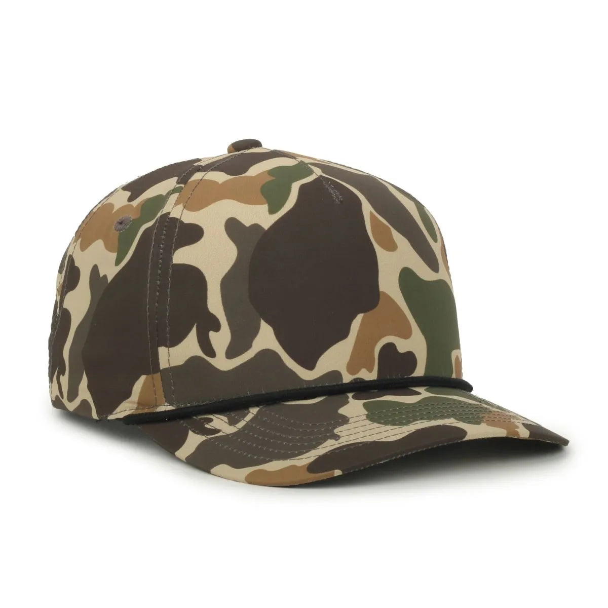 Outdoor Cap 550PF Performance 5-Panel Cap – High Crown Structured Hat with Moisture-Wicking Sweatband & Visor Cord