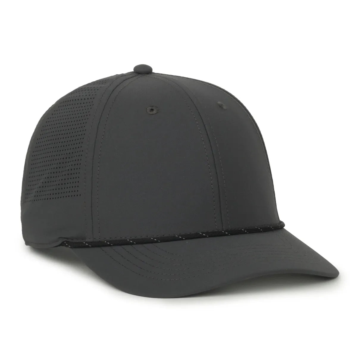Outdoor Cap 660 Perforated Performance Polyester Cap w/Cord – Pro Mid Crown, Structured with Pre-Curved Visor