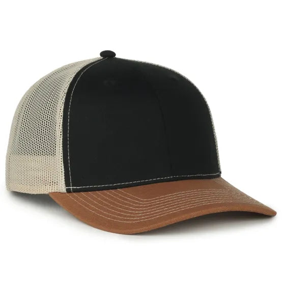 Outdoor Cap OC771 Premium Modern Trucker Cap – Pro Round Crown, Mesh Back, Structured Fit, Adjustable Snapback