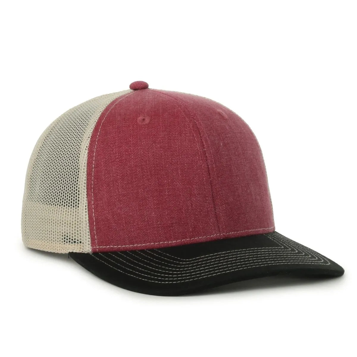 Outdoor Cap OC771 Premium Modern Trucker Cap – Pro Round Crown, Mesh Back, Structured Fit, Adjustable Snapback