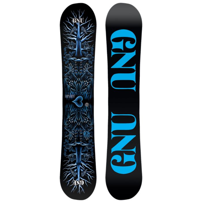 GNU Ladies Choice Snowboard - Women's 2025 | Freestyle All-Mountain Snowboard with C2x Camber, Asymmetry, and Sustainable Construction