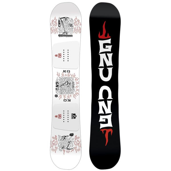 GNU RC C3 Snowboard - Men's 2025 | High-Performance Freestyle Snowboard with C3 Camber, Carbon Power Bands, and Asymmetrical Construction