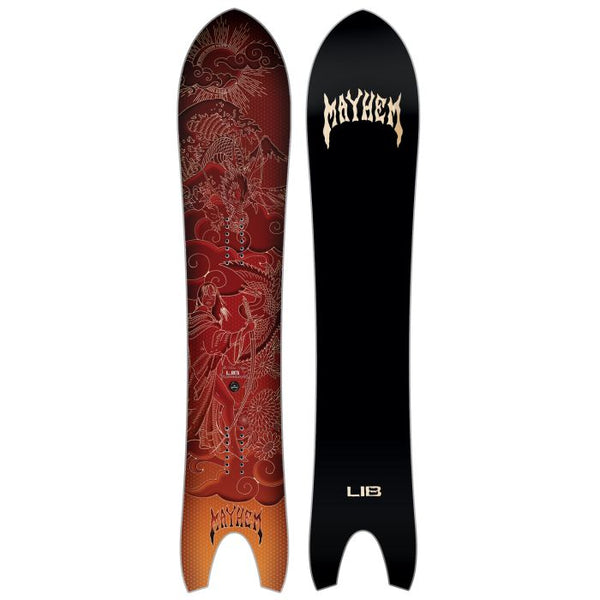 Lib Tech Retro Ripper Snowboard - Men's 2025 | Powder-Focused All-Mountain Snowboard with Swallow Tail, Elliptical Sidecuts, and Setback Camber