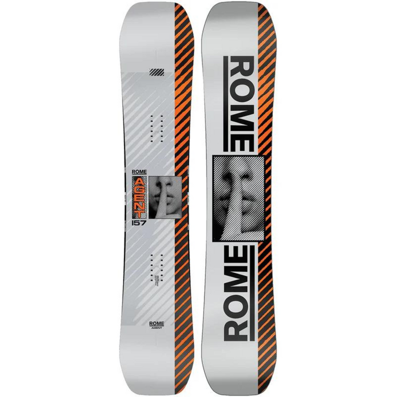 Rome Agent Snowboard - Men's 2025 | Responsive and stable underfoot.