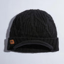 Coal Yukon Beanie – Cable Knit Brimmed Beanie with Fleece Lining