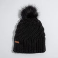 Coal Maizy Beanie – Handknit Beanie with Faux Fur Pom