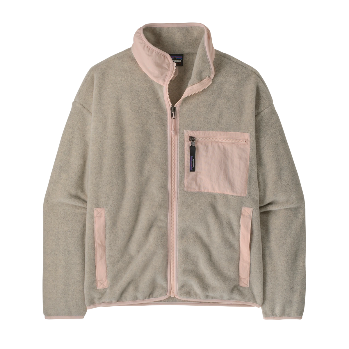 Patagonia Synch Jacket - Women's - Oatmeal Heather w/Pink Frost