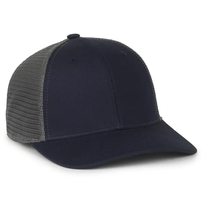 Outdoor Cap FLX672M ProFlex Stretch Mesh Cap – Structured Pro Round Crown, Premium Cotton Twill, Adjustable Sweatband