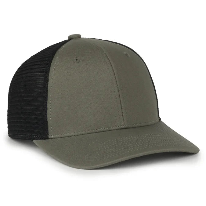 Outdoor Cap FLX672M ProFlex Stretch Mesh Cap – Structured Pro Round Crown, Premium Cotton Twill, Adjustable Sweatband