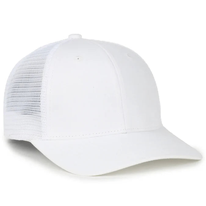 Outdoor Cap FLX672M ProFlex Stretch Mesh Cap – Structured Pro Round Crown, Premium Cotton Twill, Adjustable Sweatband