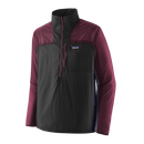 Patagonia Men's Houdini Stash 1/2 Zip Pullover - Black w/Berry Fig