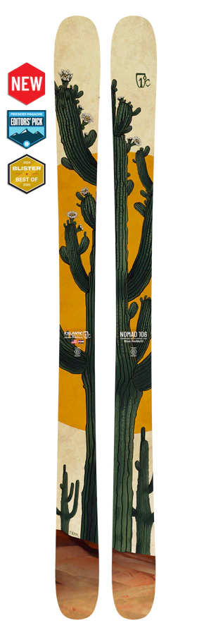 Icelantic Nomad 106 Skis - Men's 2025 |Revamped All-Mountain Ski with Lightweight Construction and Playful Performance