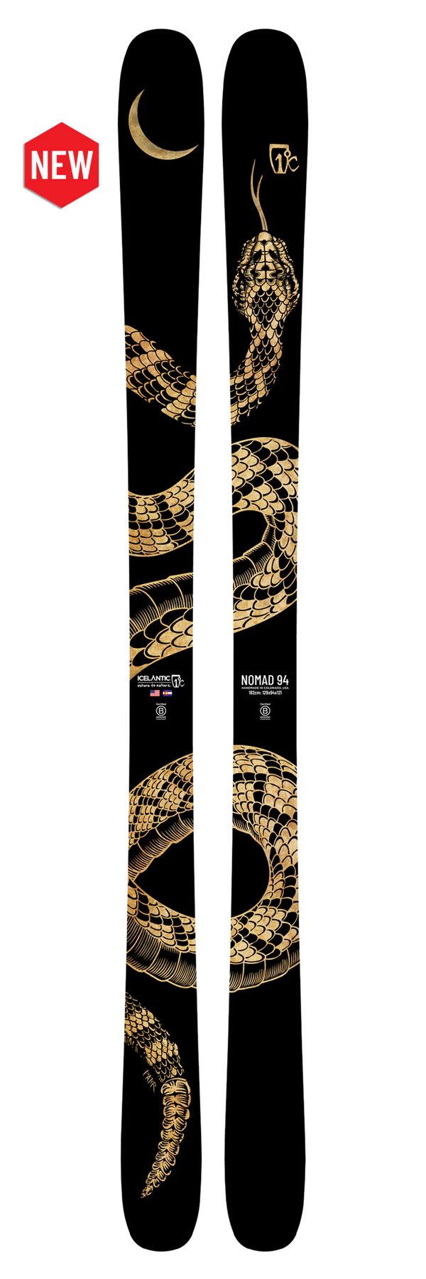 Icelantic Nomad 94 Skis - Men's 2025 |Versatile Frontside Ski with Enhanced Camber and Carbon Fiber Power