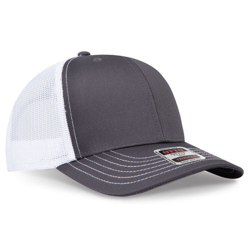 OTTO CAP 112-1  - 6 Panel Mid Profile Mesh Back Trucker Hat