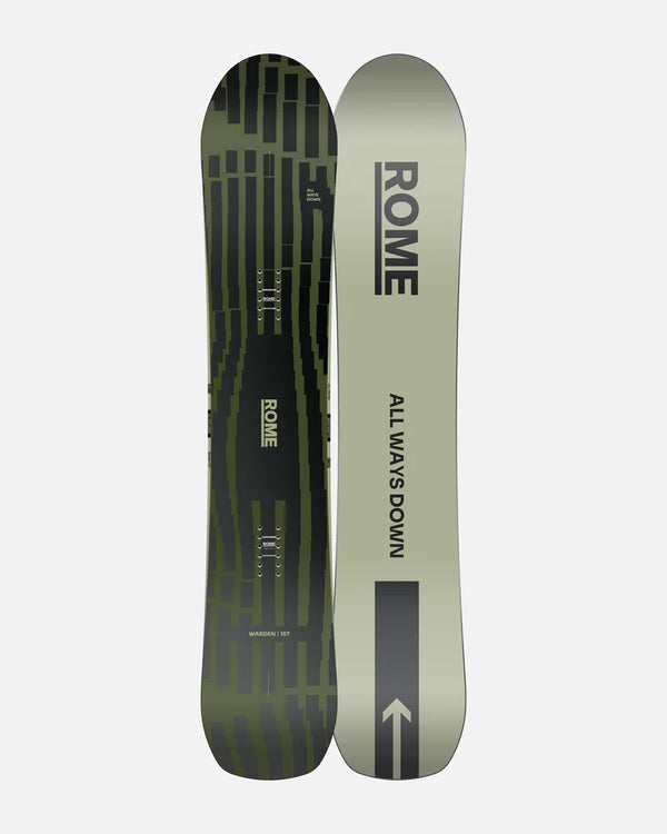 Rome Warden Snowboard - Men’s All-Mountain Freestyle Snowboard