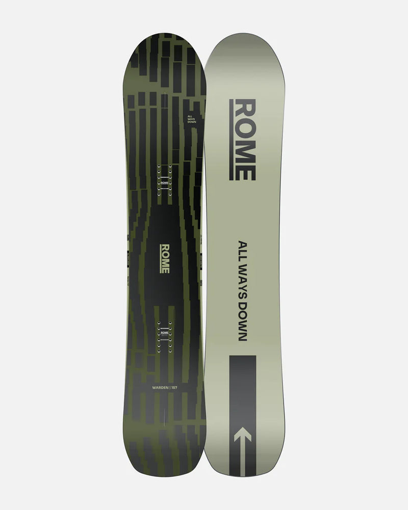 Rome Warden Snowboard - Men’s All-Mountain Freestyle Snowboard