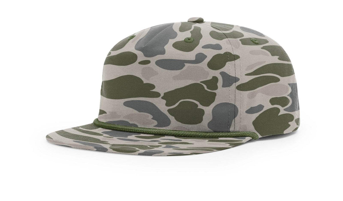 Richardson 256P Camo Umpqua Rope Hat Snapback Five-Panel Baseball Cap - Print Camo Umpqua Hat