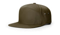 Richardson 257 7 Panel Twill Leather Strapback OSFM