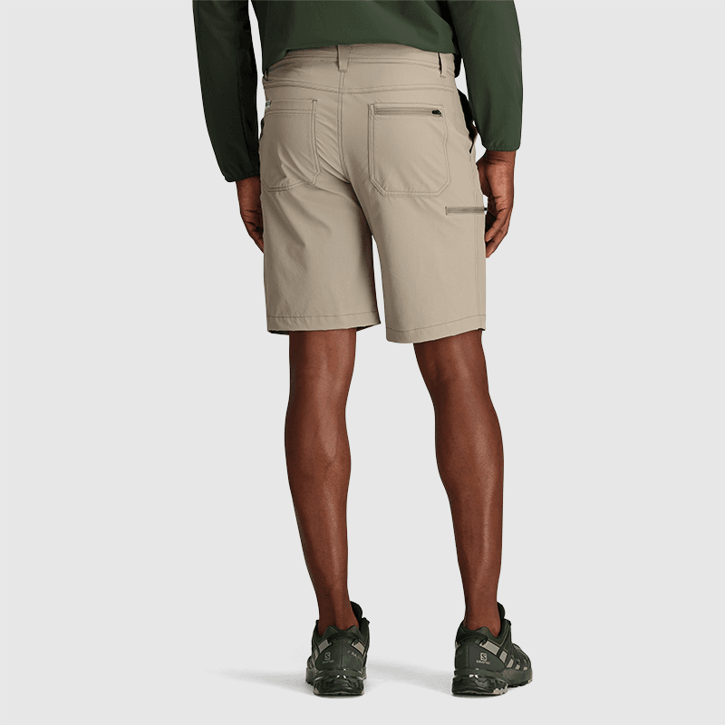 Mens khaki shorts 10 inch inseam clearance