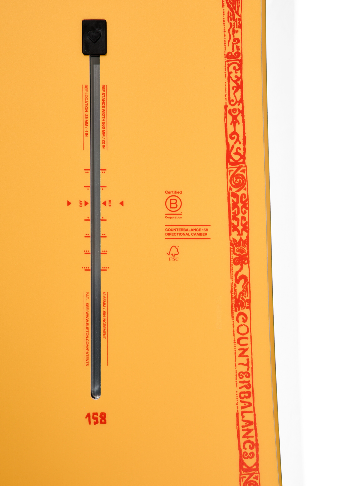 Burton Counterbalance Camber Snowboard 2027 - Sun Glow detail