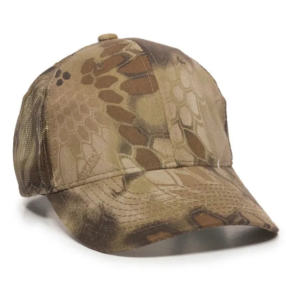 Outdoor Cap 315M – Pro‑Mid Crown Structured Canvas Camo Cap with Mesh Back and Pre‑Curved Visor