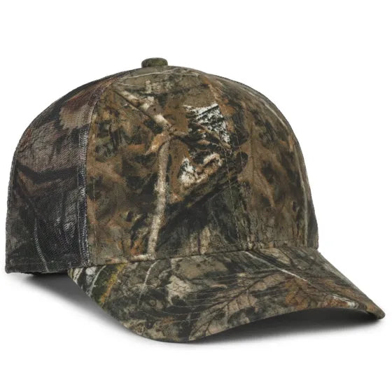 Outdoor Cap 315M – Pro‑Mid Crown Structured Canvas Camo Cap with Mesh Back and Pre‑Curved Visor