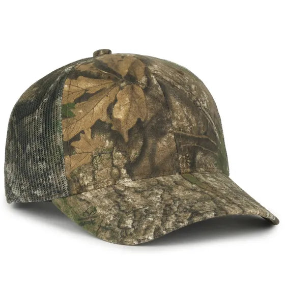 Outdoor Cap 315M – Pro‑Mid Crown Structured Canvas Camo Cap with Mesh Back and Pre‑Curved Visor