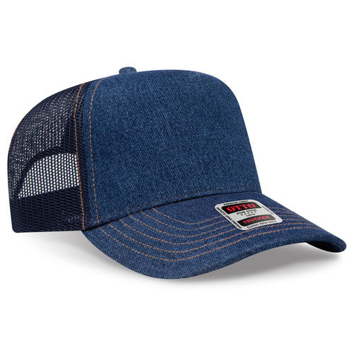 OTTO CAP 32-285 - 5 Panel Mid Profile Mesh Back Trucker Hat