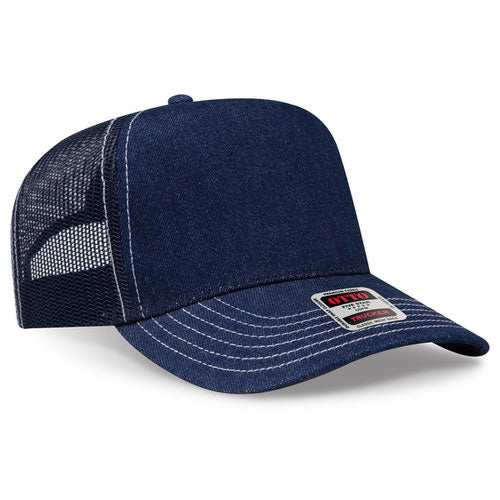 OTTO CAP 32-285 - 5 Panel Mid Profile Mesh Back Trucker Hat