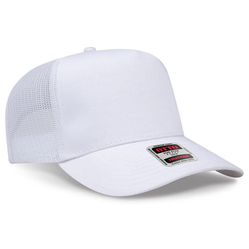 OTTO CAP 32-285 - 5 Panel Mid Profile Mesh Back Trucker Hat