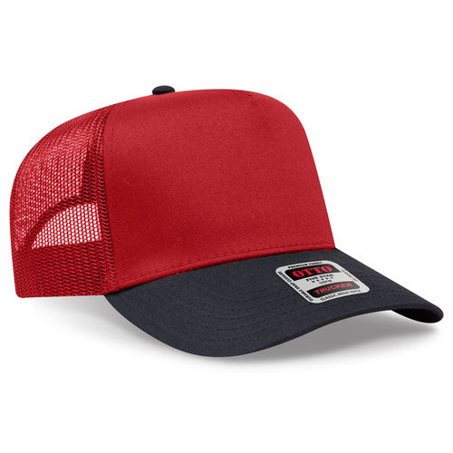 OTTO CAP 32-285 - 5 Panel Mid Profile Mesh Back Trucker Hat