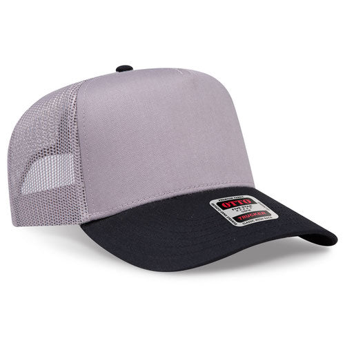 OTTO CAP 32-285 - 5 Panel Mid Profile Mesh Back Trucker Hat