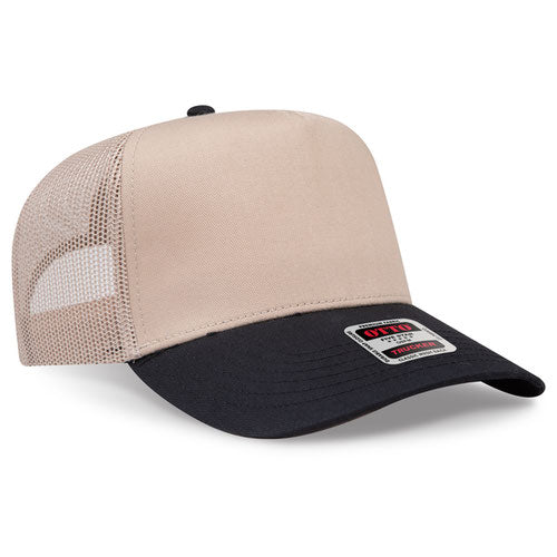 OTTO CAP 32-285 - 5 Panel Mid Profile Mesh Back Trucker Hat