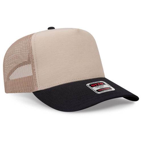 OTTO CAP 32-285 - 5 Panel Mid Profile Mesh Back Trucker Hat
