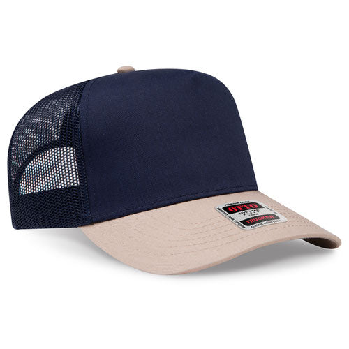 OTTO CAP 32-285 - 5 Panel Mid Profile Mesh Back Trucker Hat