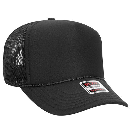 OTTO CAP 32-467 - 5 Panel Mid Profile Mesh Back Trucker Hat
