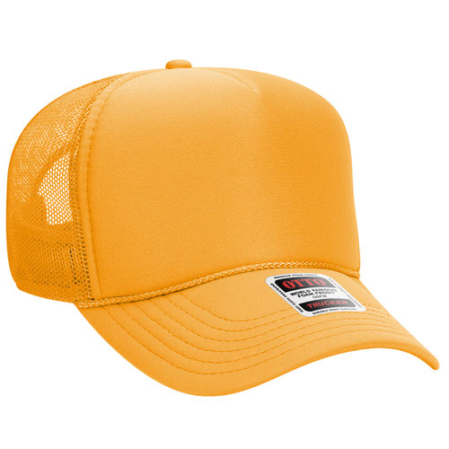 OTTO CAP 32-467 - 5 Panel Mid Profile Mesh Back Trucker Hat