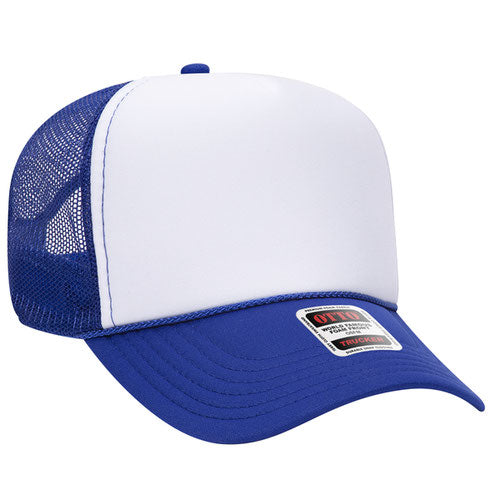 OTTO CAP 32-467 - 5 Panel Mid Profile Mesh Back Trucker Hat